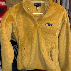 Mustard Patagonia Re-Tool Snap-T® Fleece Pullover